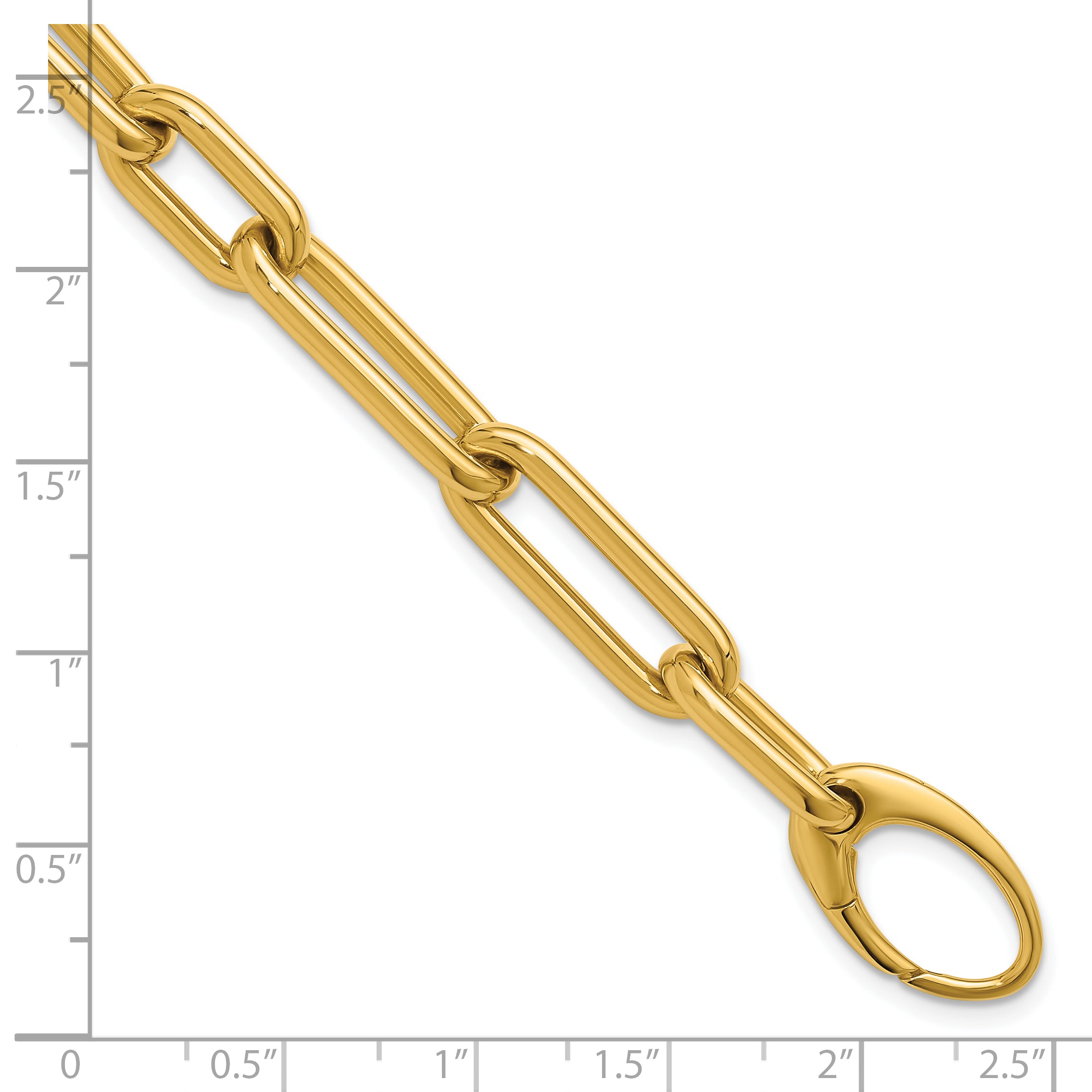 14K Polished Link Bracelet