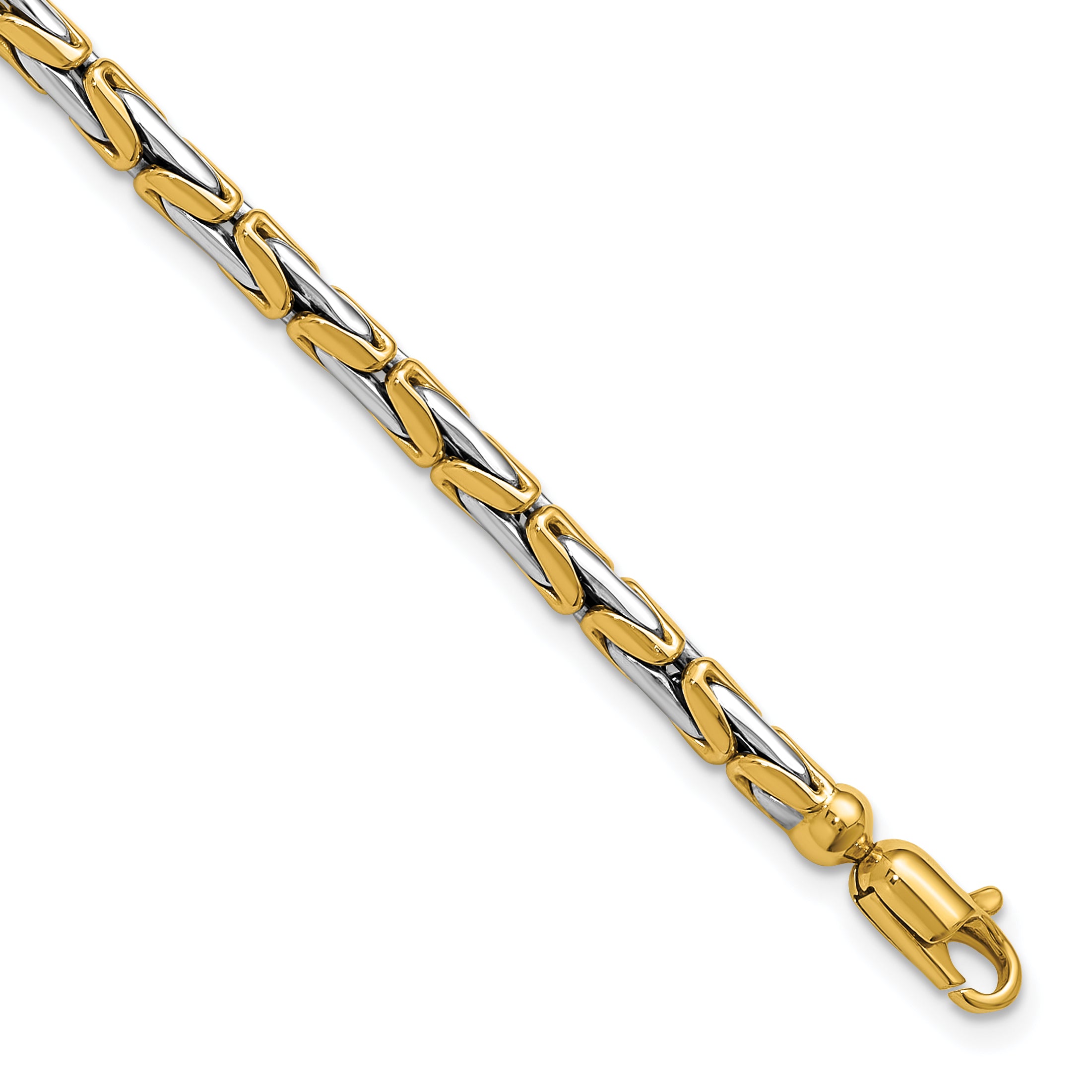 14K Two-Tone Polished Fancy Link Bracelet Main image