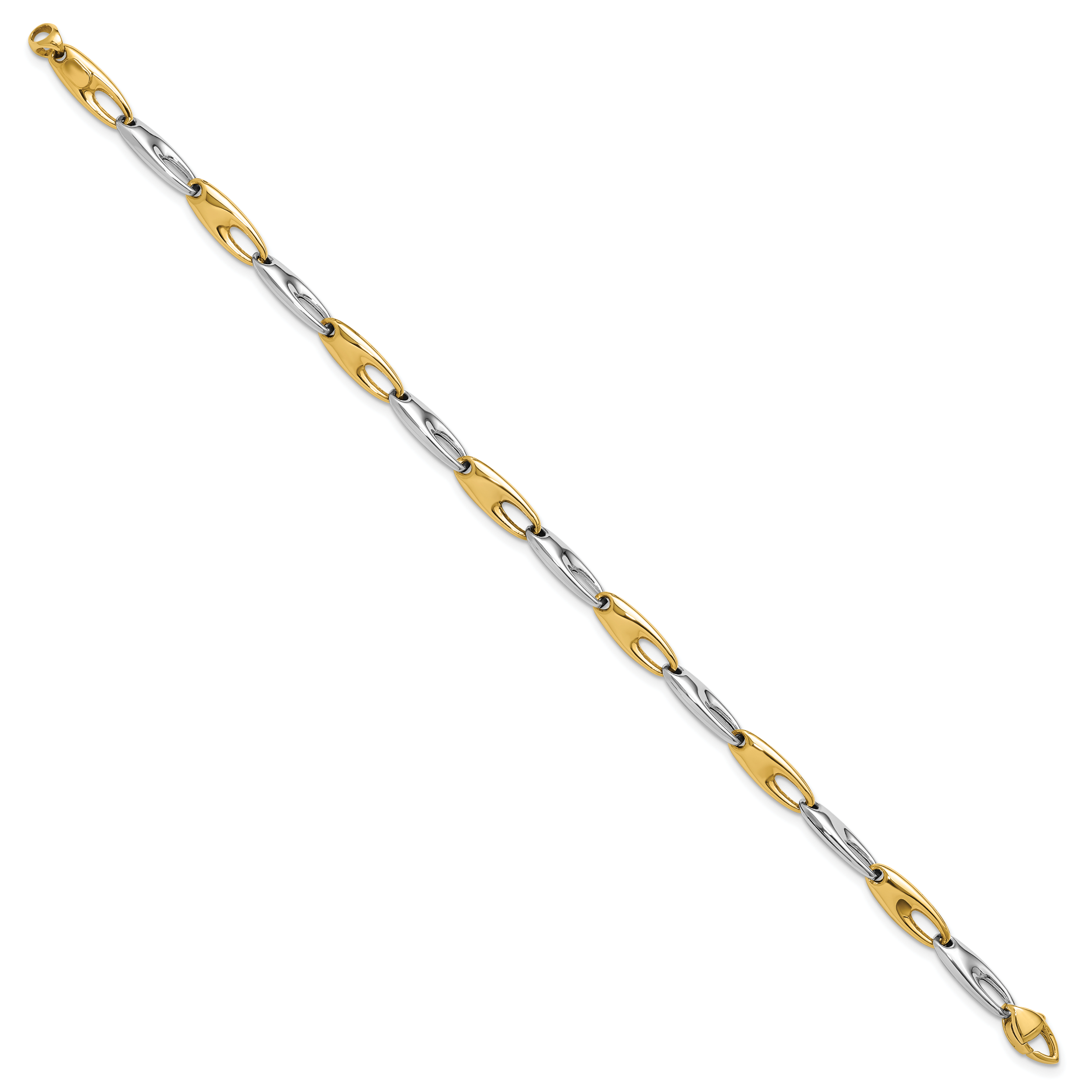 14K Two-Tone Polished Fancy Link Bracelet Secondary image