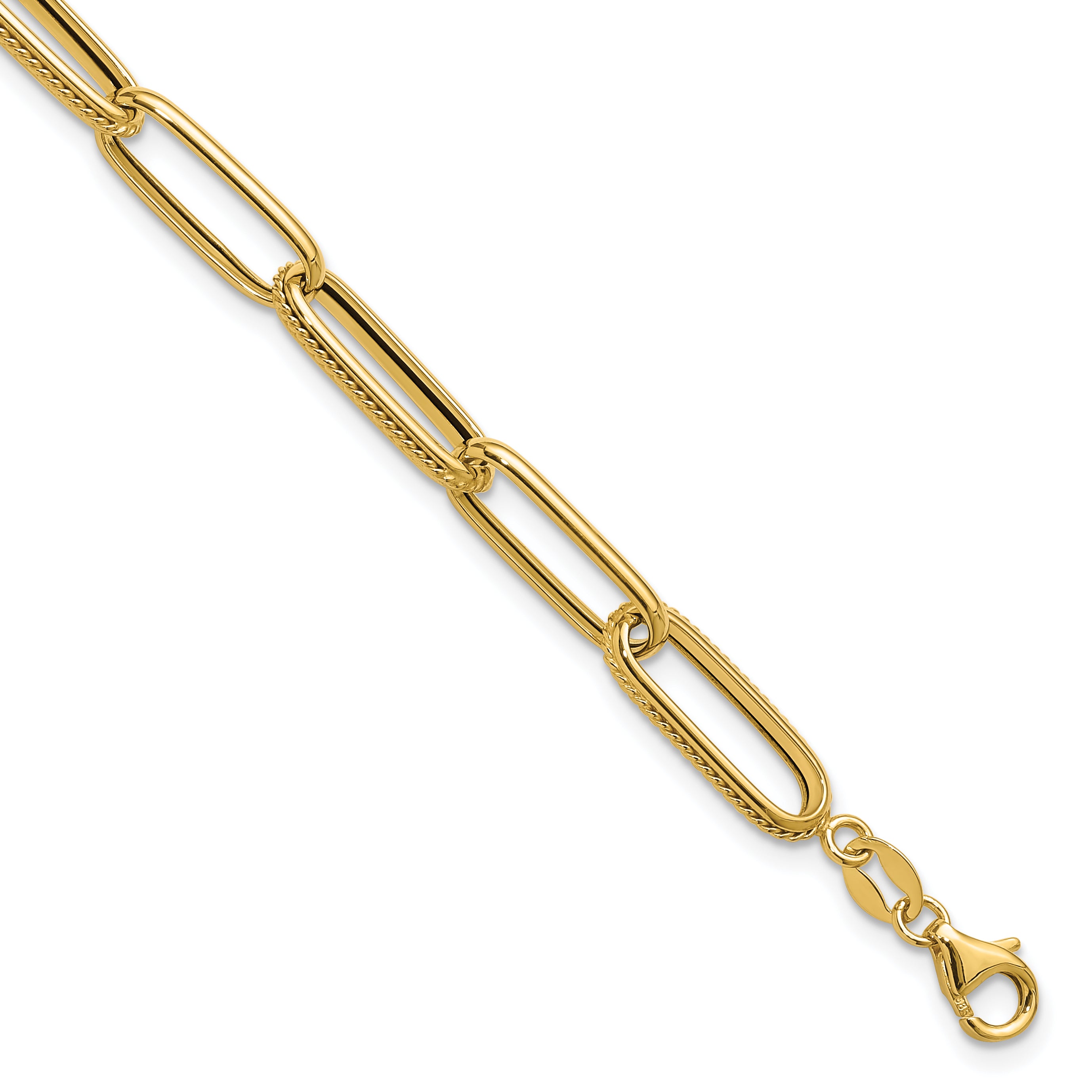 14K Polished Fancy Link Bracelet Main image