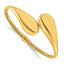 14K Polished Bypass Teardrop Hinged Bangle