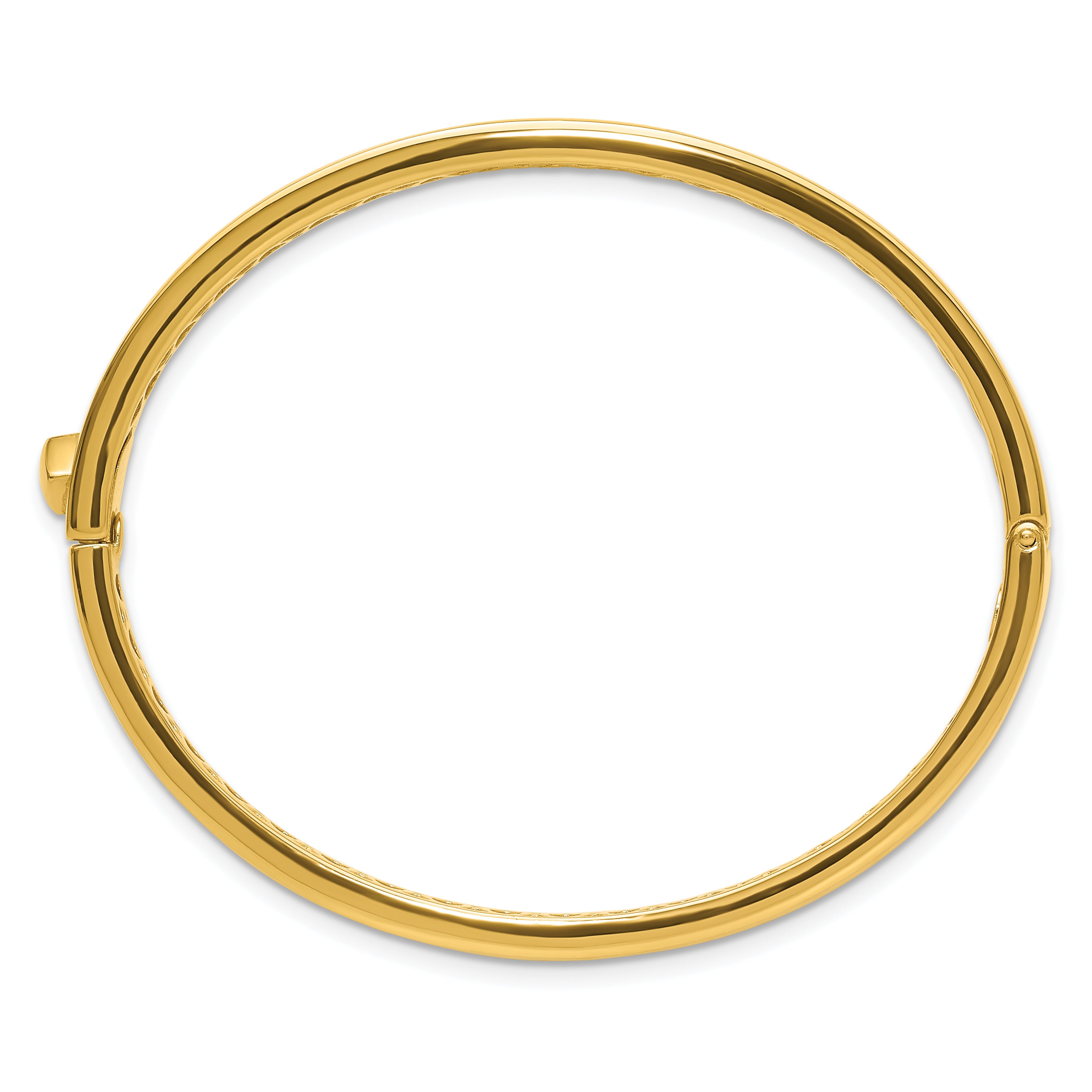 14K Polished Hinged Bangle Secondary image