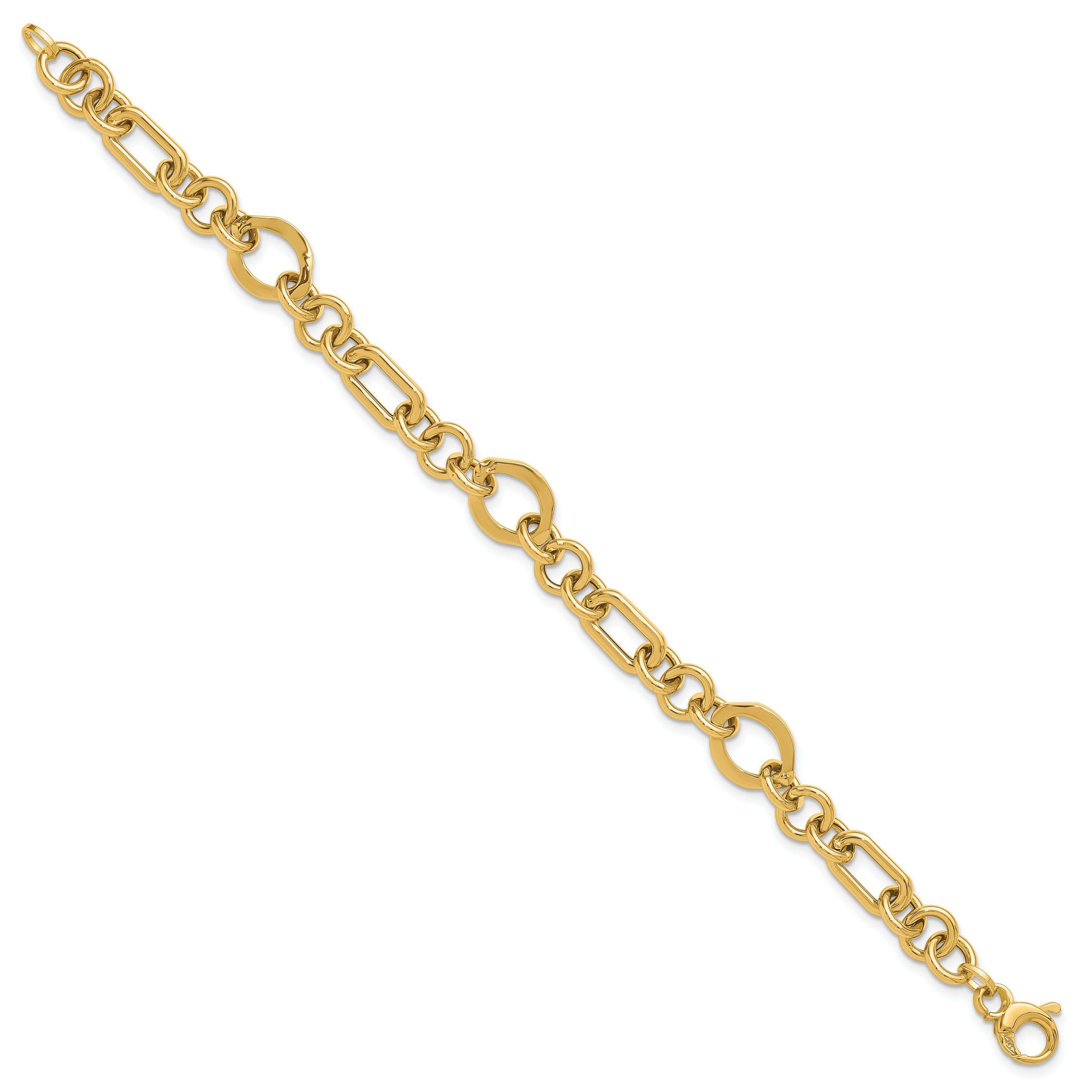 14K Polished Fancy Link Bracelet Secondary image