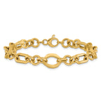 14K Polished Fancy Link Bracelet