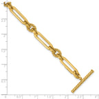 14K Polished Fancy Link Toggle Bracelet