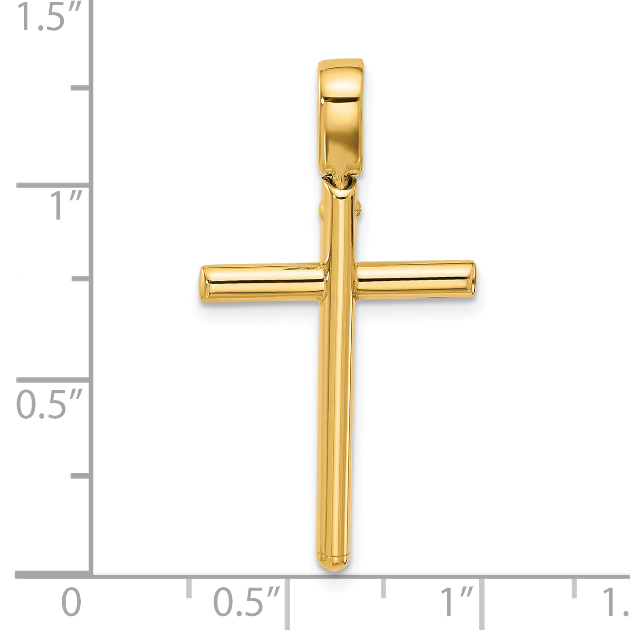 14K Polished Cross Pendant