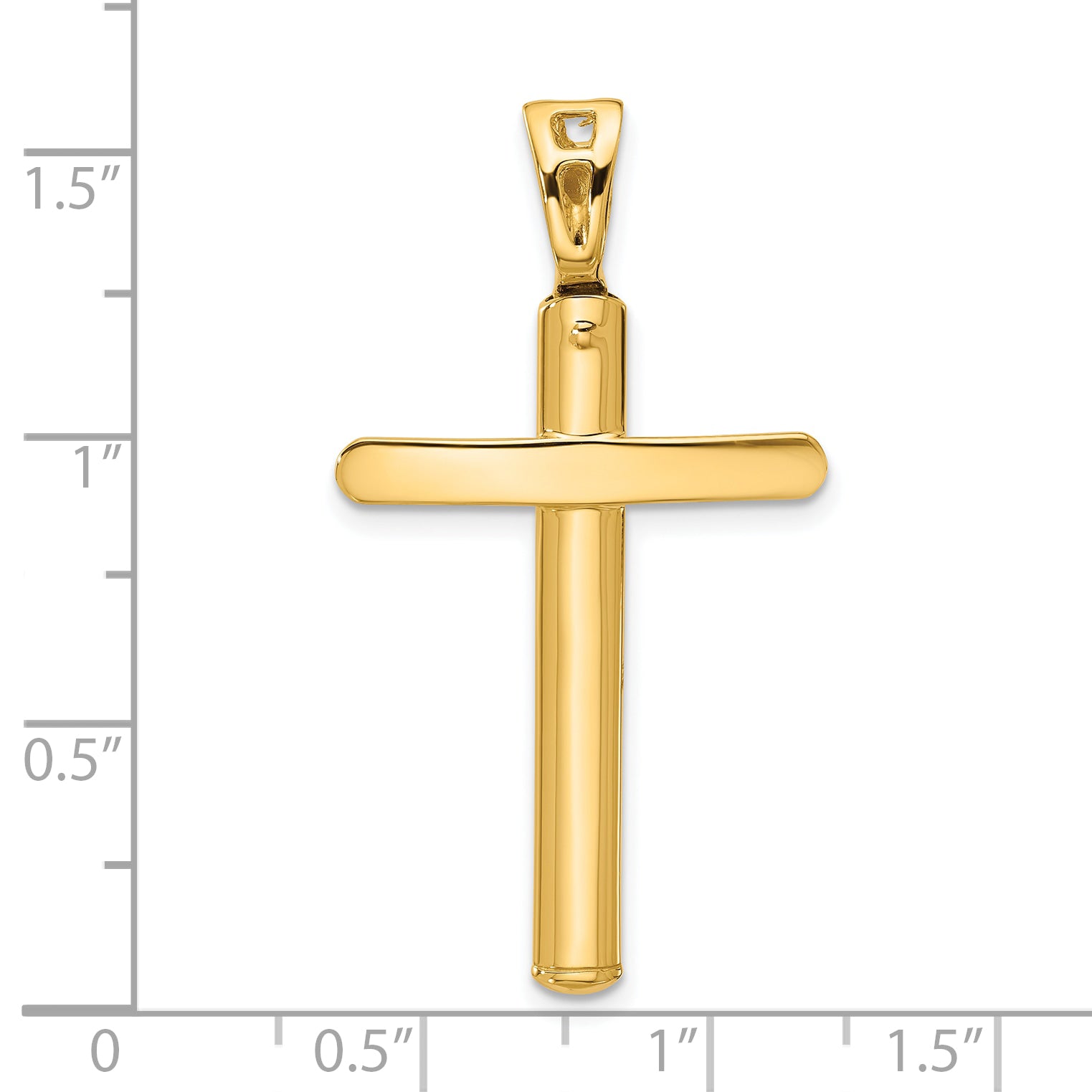 14K Polished Cross Pendant