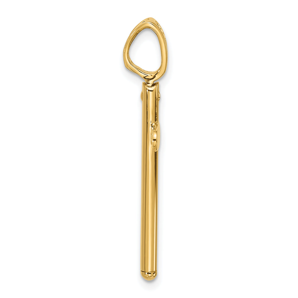 14K Polished Cross Pendant