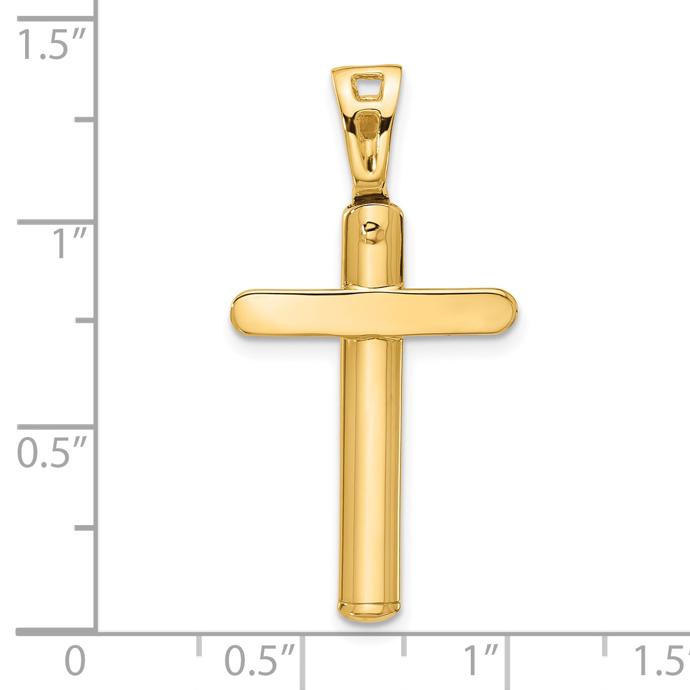 14K Polished Cross Pendant