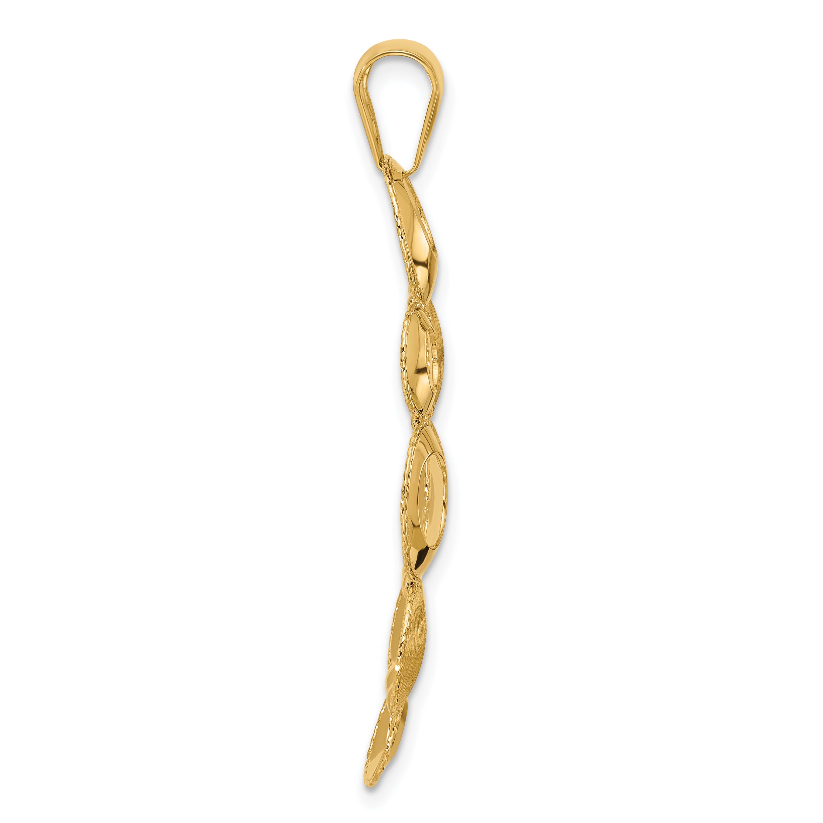 Leslie's' 14K Polished and Satin Circles Pendant Secondary image