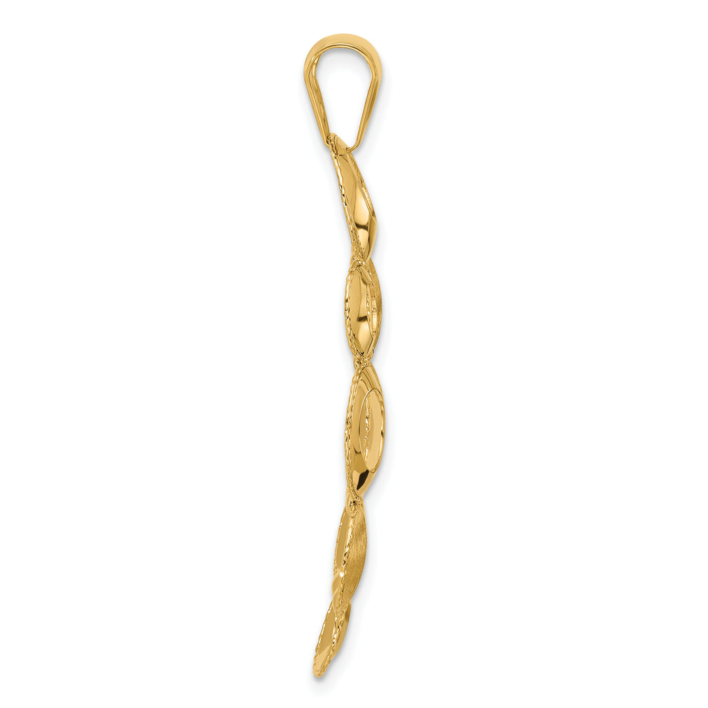 Leslie's' 14K Polished and Satin Circles Pendant