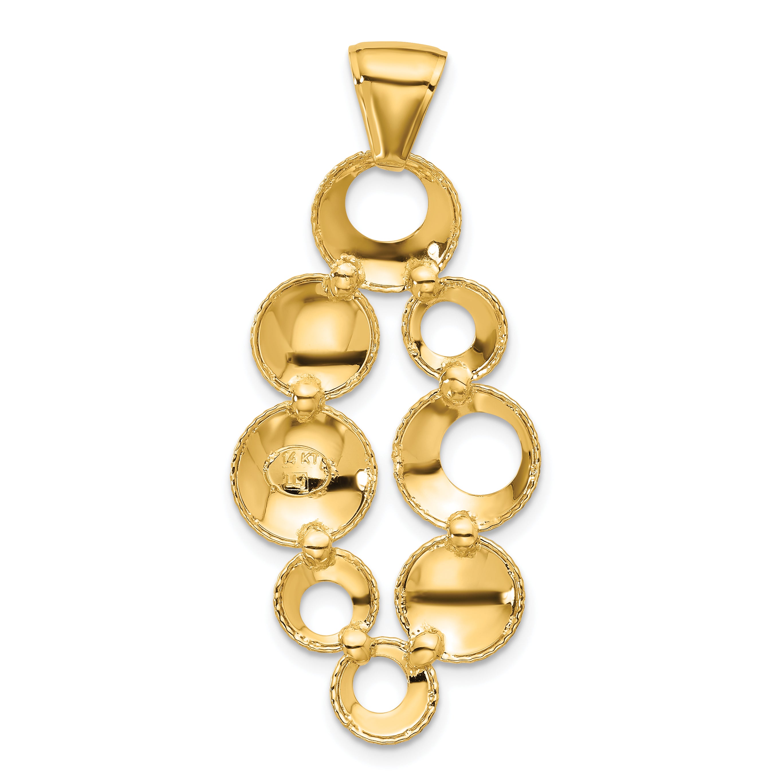 Leslie's' 14K Polished and Satin Circles Pendant