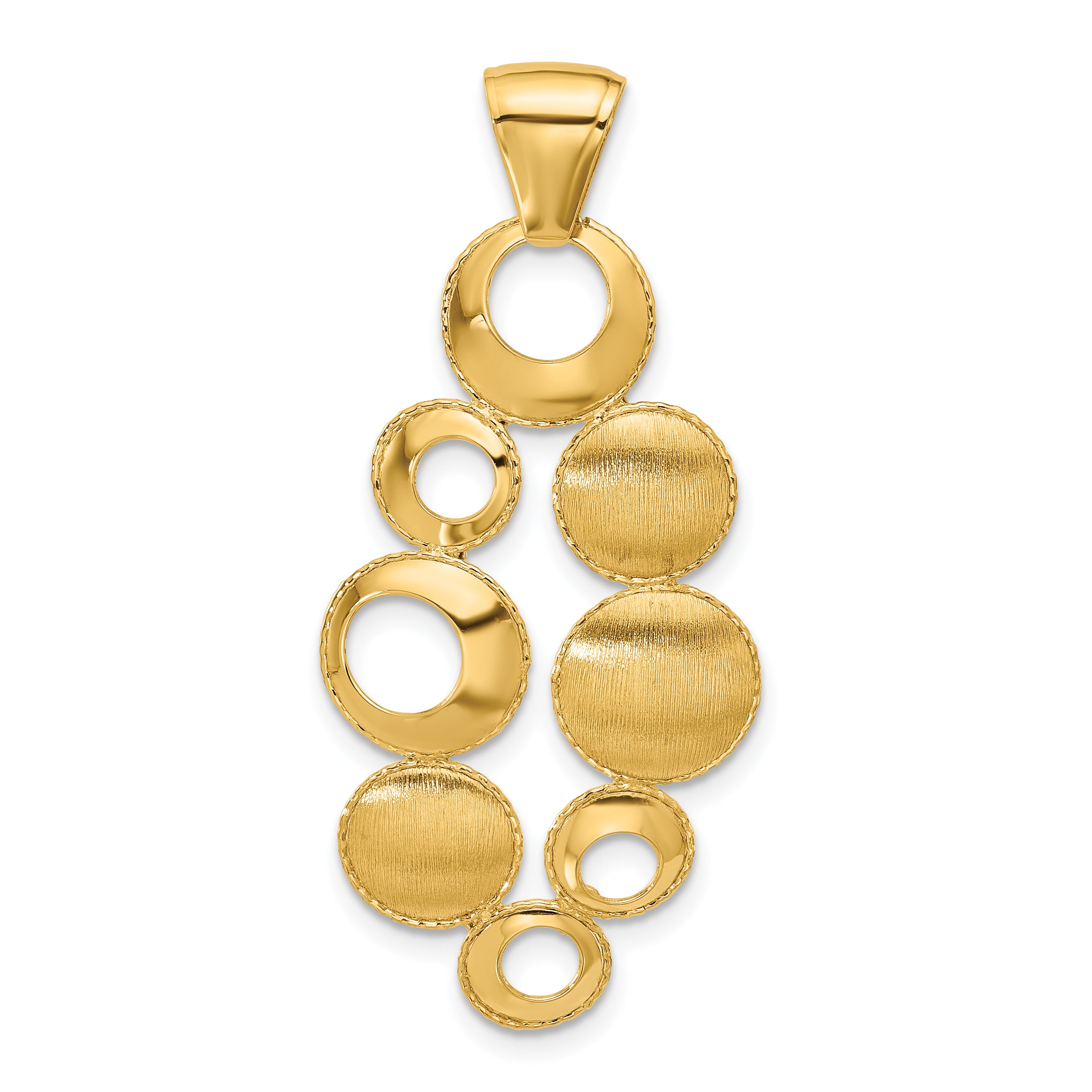 Leslie's' 14K Polished and Satin Circles Pendant Main image