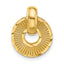 14K Polished and Diamond-cut Circle Pendant