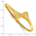 14K Polished Hollow Hinged Cuff Bangle