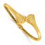 14K Polished Hollow Hinged Cuff Bangle