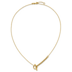 14K Polished Drop Toggle w/1in ext. Necklace
