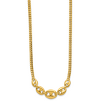14K Polished Fancy Curb Link Necklace
