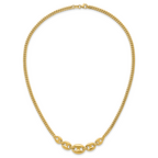 14K Polished Fancy Curb Link Necklace