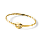14K Polished Hollow Hinged Bangle