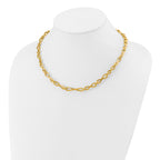 14K Polished Fancy Twisted Link Infinity Necklace