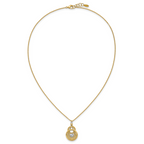 14K TT Polish/Dia-cut Fancy Teardrop w/.5in ext. Necklace