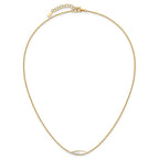 14K Polished Mother of Pearl w/1in ext. Necklace
