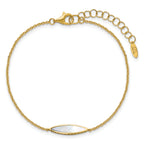 14K Polished Mother of Pearl w/1in ext. Bracelet