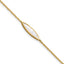 14K Polished Mother of Pearl w/1in ext. Bracelet