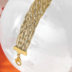 14K Polished Braided Mesh Bracelet