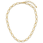 14K Polished / Dia-cut Fancy Beaded Link w/ 2in ext. Necklace