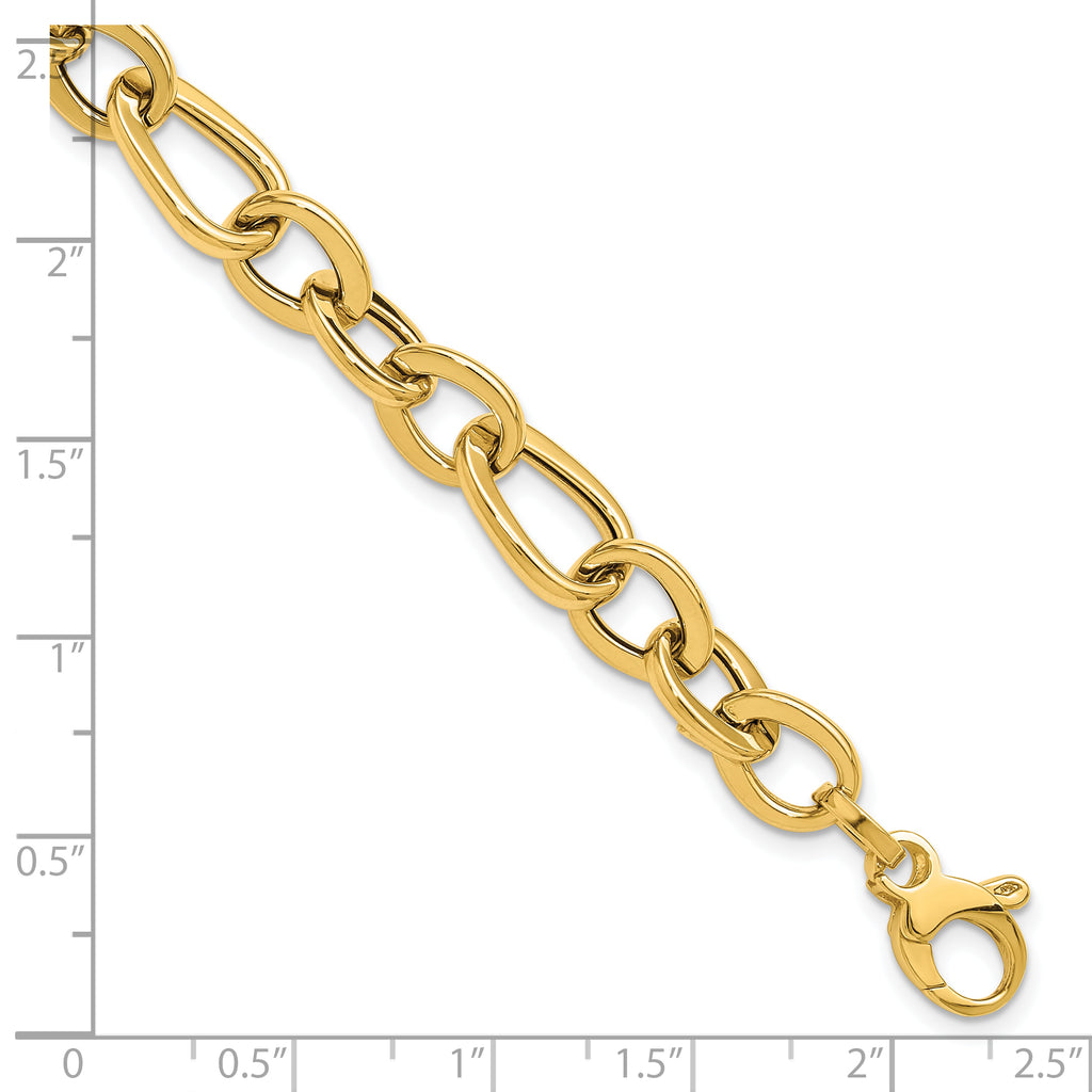 14K Polished Fancy Link Bracelet