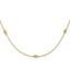 14K Polished/Textured/Dia-cut Beads w/ 2in ext. Necklace