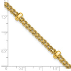 14K Polished and Diamond-cut Fancy Braided Rope Bracelet