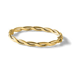 14K Polished Fancy Intertwined Hinged bangle
