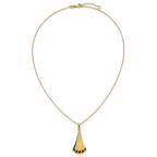 14K w/Black Enamel Polished Fancy w/1.25in ext. Necklace