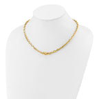 14K Polished Fancy Graduated Link Necklace