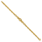 14K Polished Fancy Graduated Link Bracelet