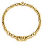 14K Polished Fancy Graduated Link Bracelet