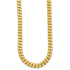 14K Two-tone CZ Polished Fancy Curb Necklace