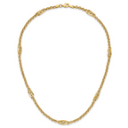 14K Polished Fancy Link Necklace