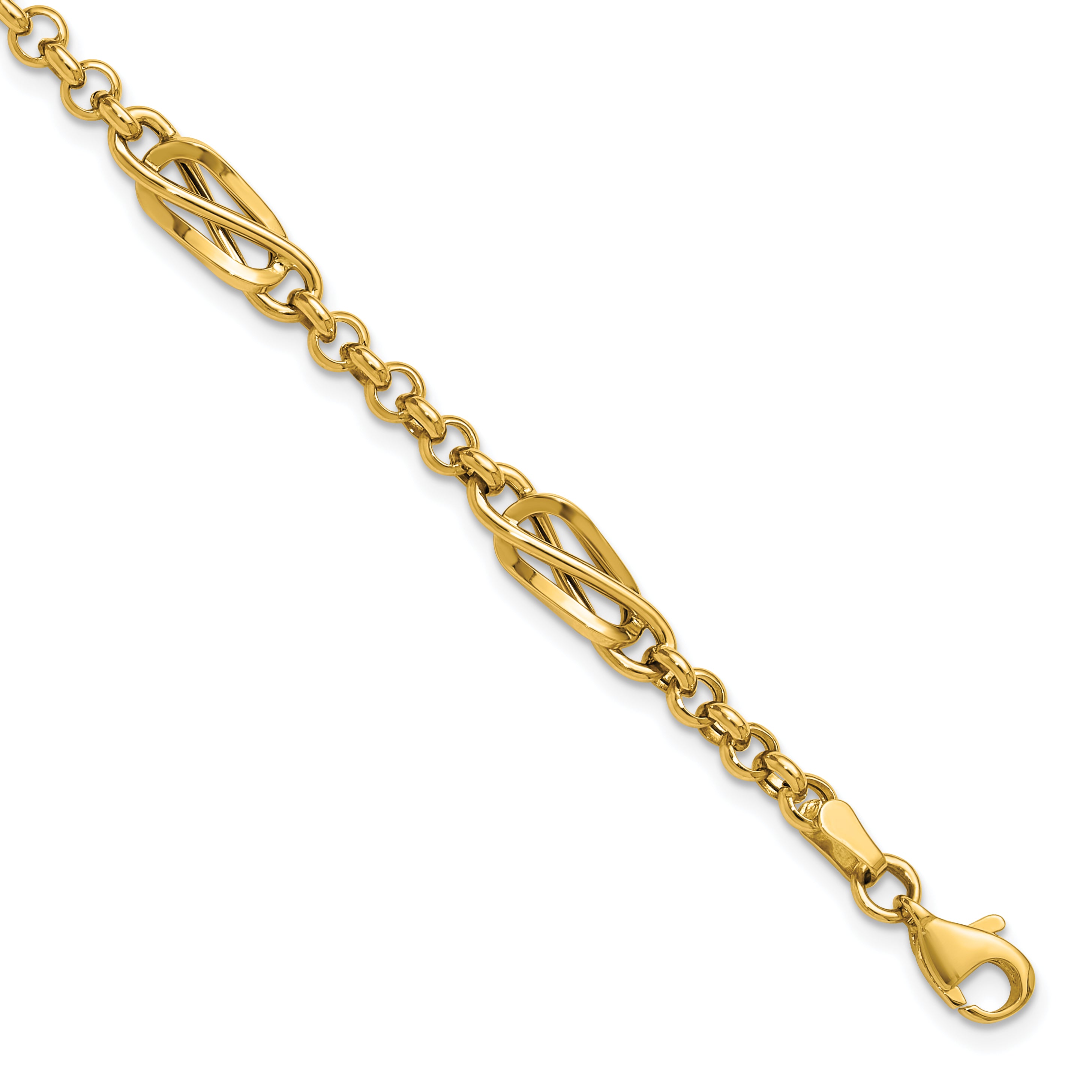 14K Polished Fancy Link Bracelet Main image