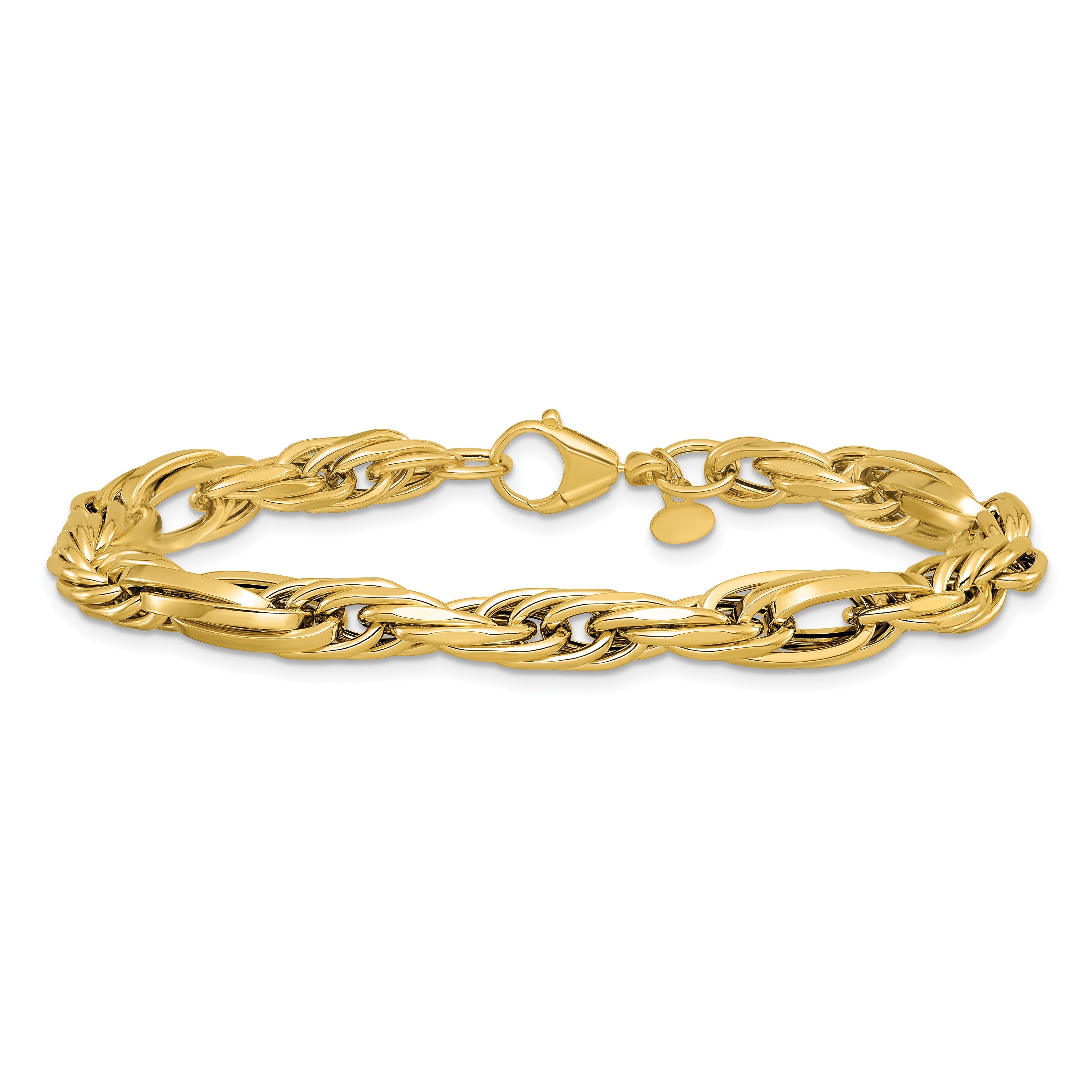 14K Polished Fancy Link Bracelet