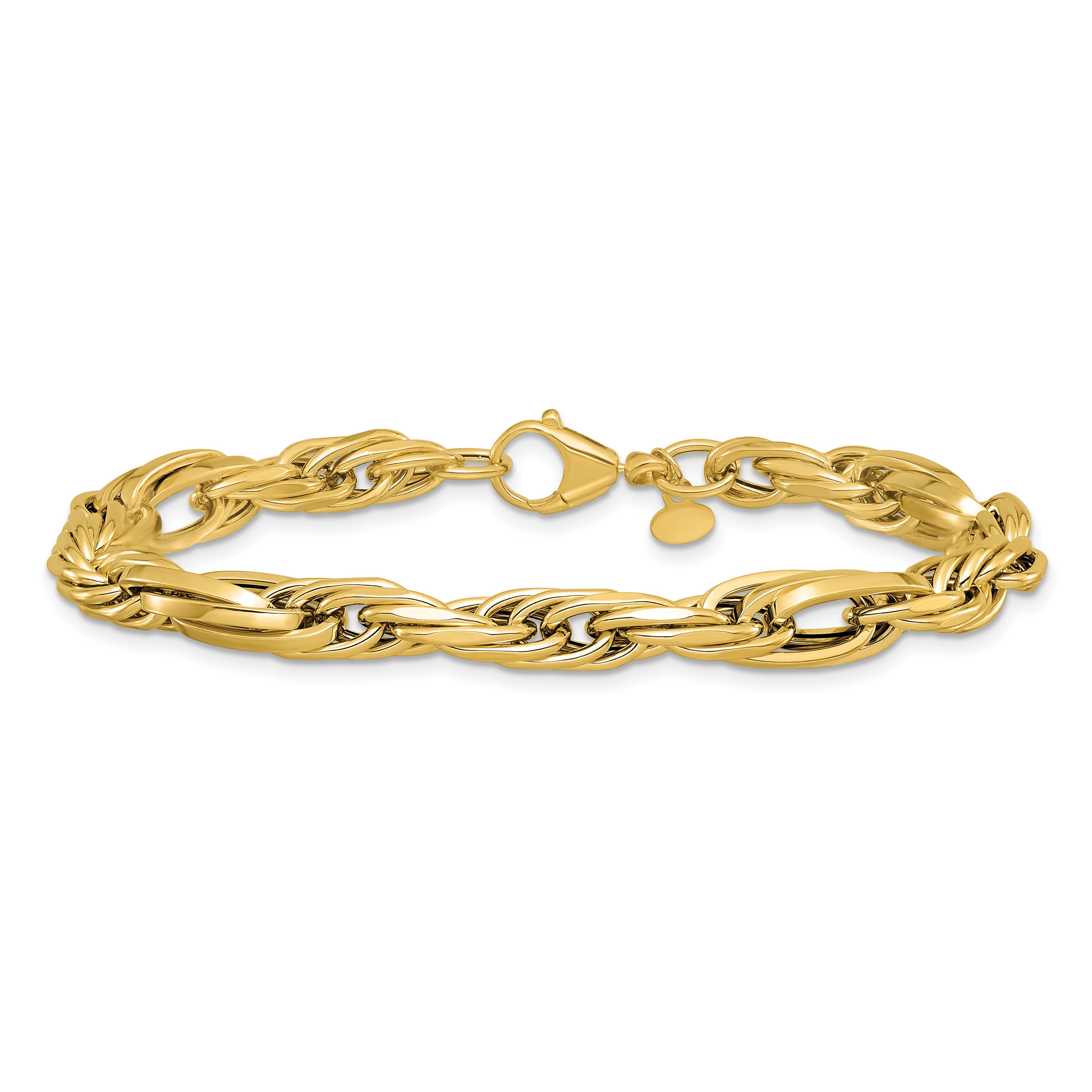 14K Polished Fancy Link Bracelet
