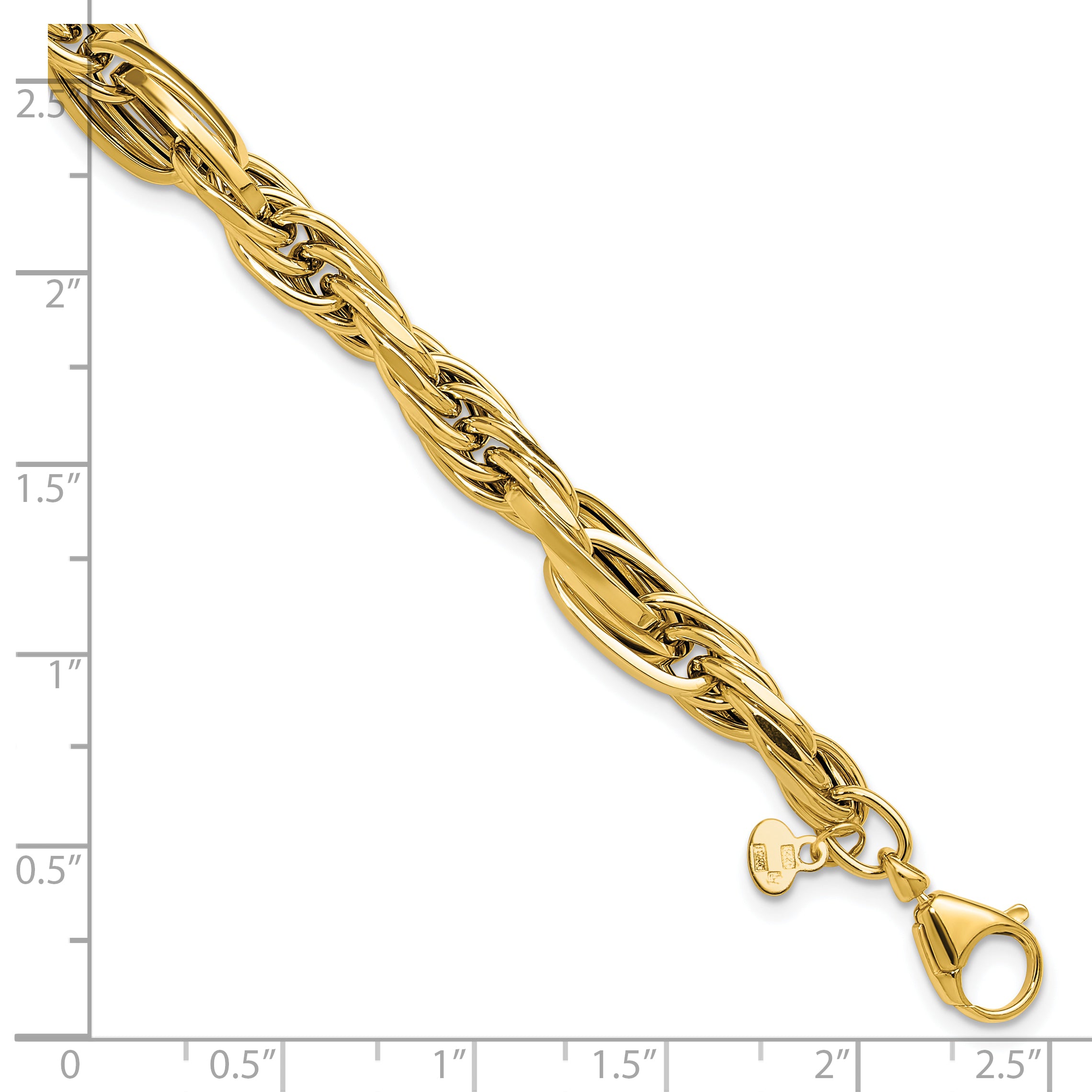14K Polished Fancy Link Bracelet