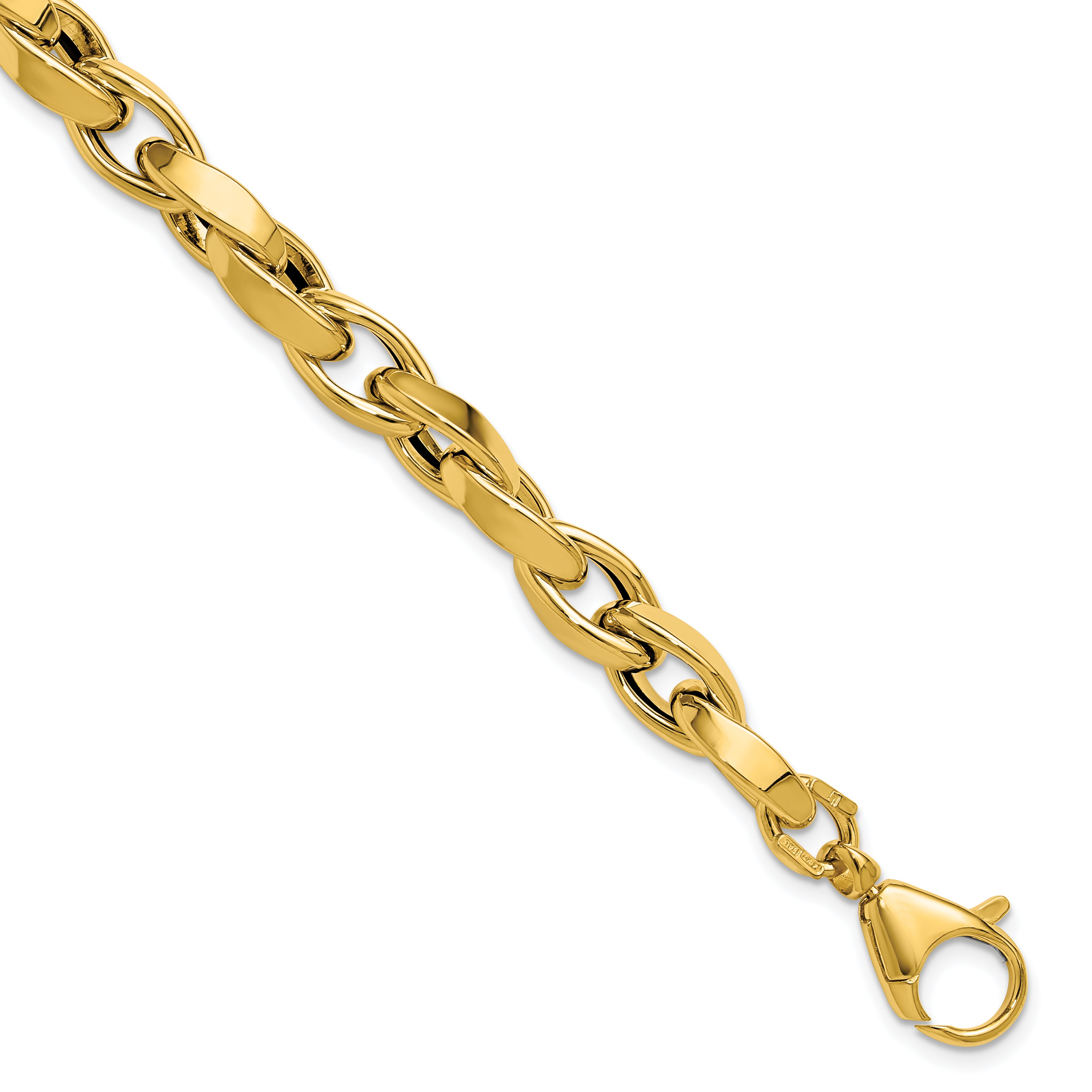 14K Polished Fancy Twisted Link Bracelet Main image