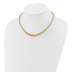 14K Polished Fancy Graduated Circle Link Necklace