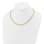 14K Polished Puffed Mariner Link Necklace