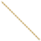 14K Polished Puffed Mariner Link Bracelet