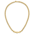 14K Polished Fancy Link Necklace